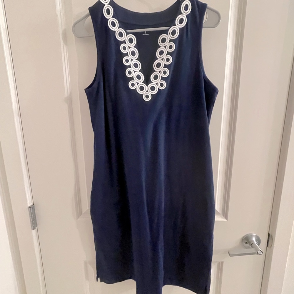 Lands End Cotton Jersey Dress w/ Pockets